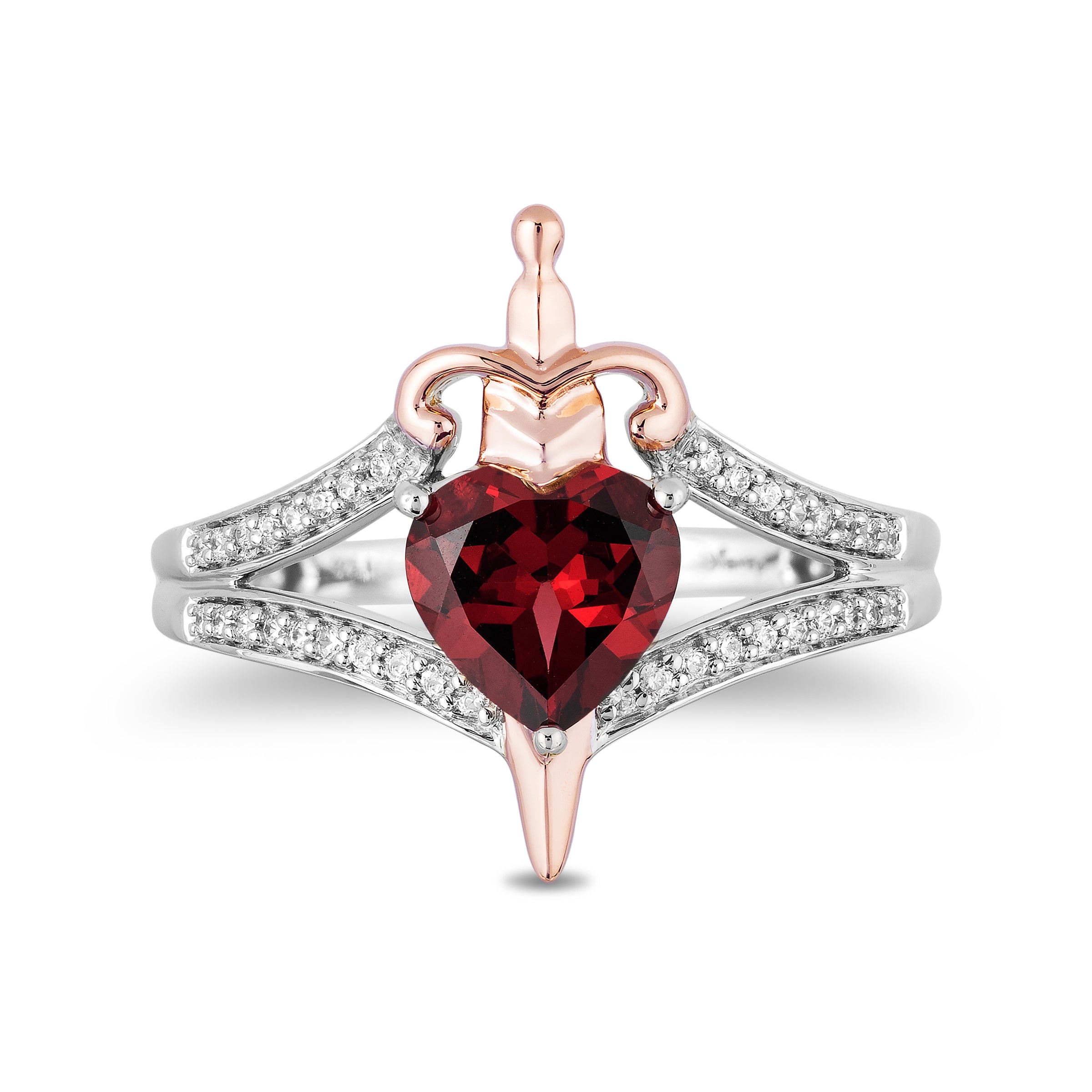 Disney Evil Queen Inspired Diamond Ring 10K Rose Gold 1 10CTTW Enchanted Disney Fine Jewelry