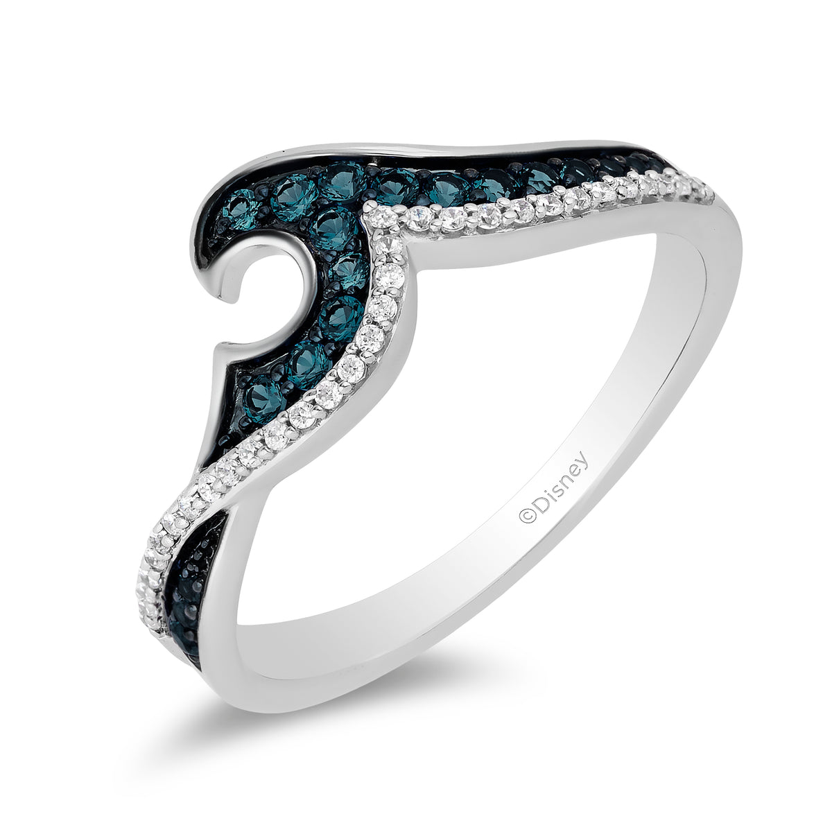 Ocean wave engagement ring store