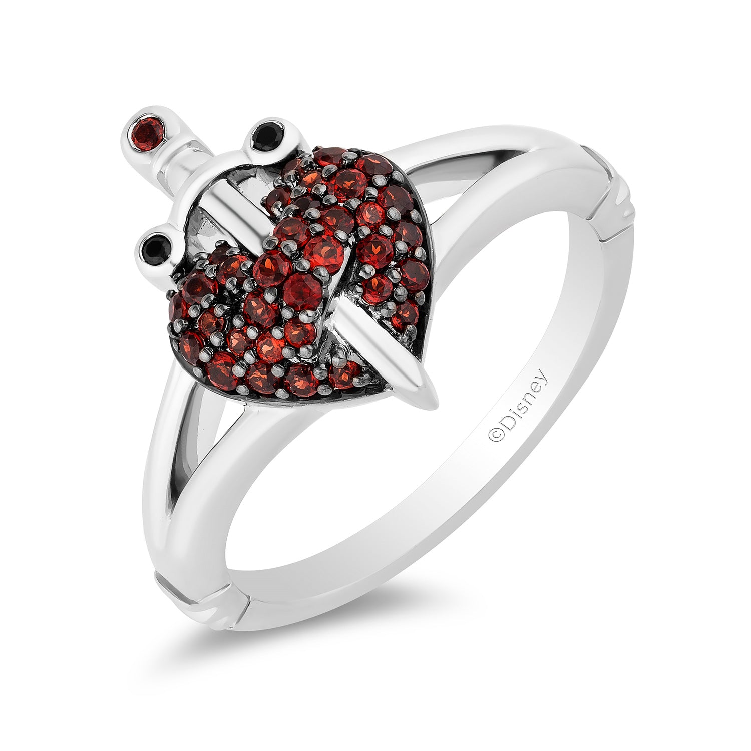 Disney Evil Queen Inspired Black Diamond Ring in Black Rhodium Over Sterling Silver View 1