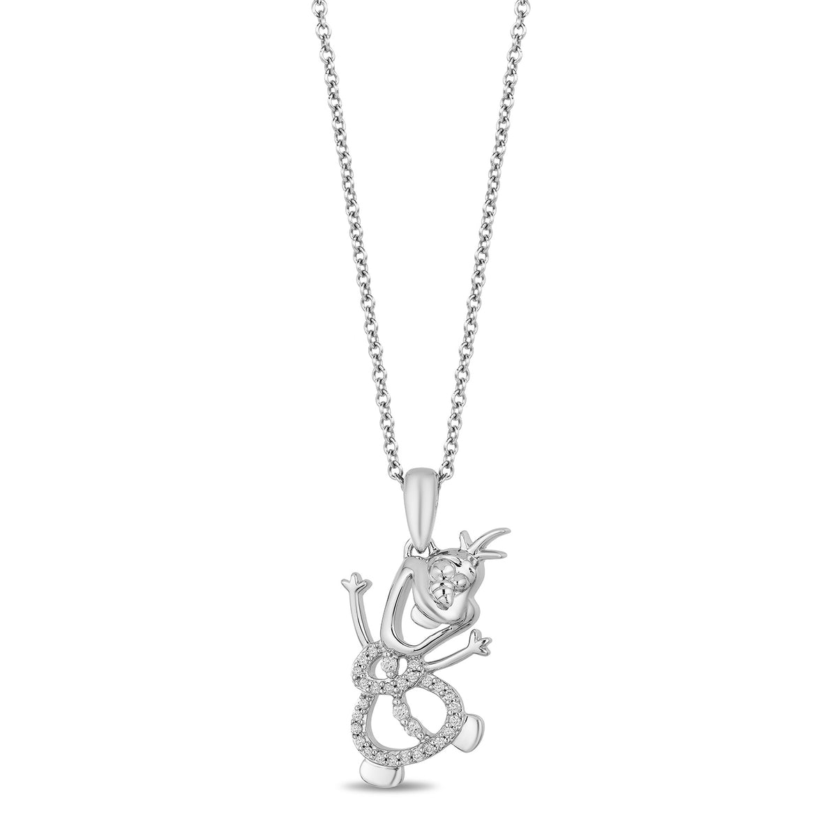 Enchanted Disney Villains Maleficent 0.085 CT. T.W. Diamond Thorns Circle  Pendant in Two-Tone Sterling Silver - 19