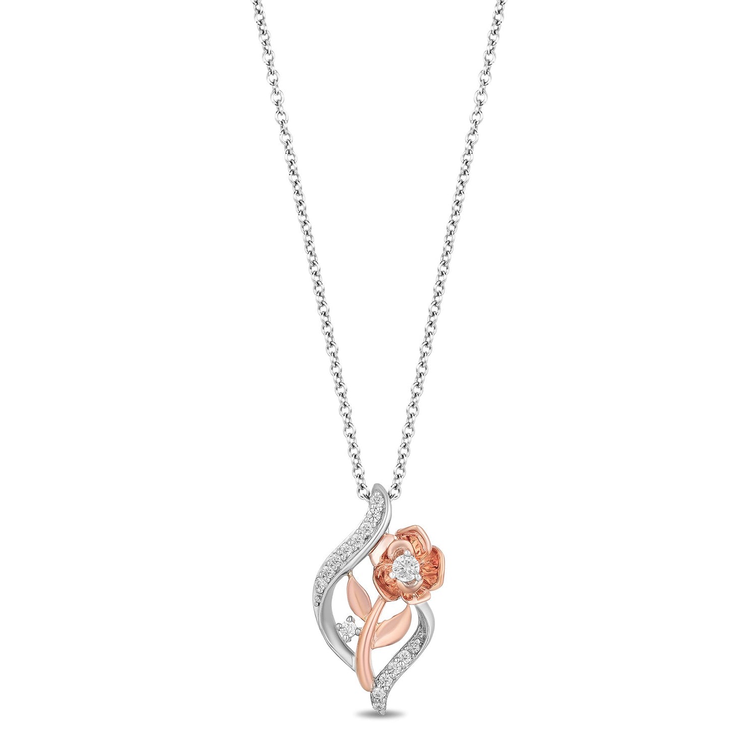 Enchanted disney outlet belle rose pendant