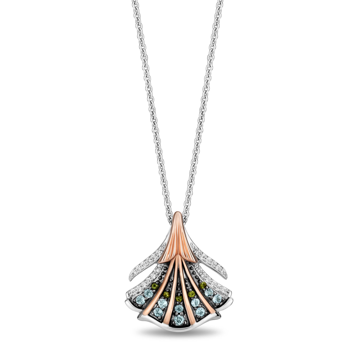Disney Ariel Inspired Double Chain Diamond Necklace | Enchanted Disney Fine  Jewelry