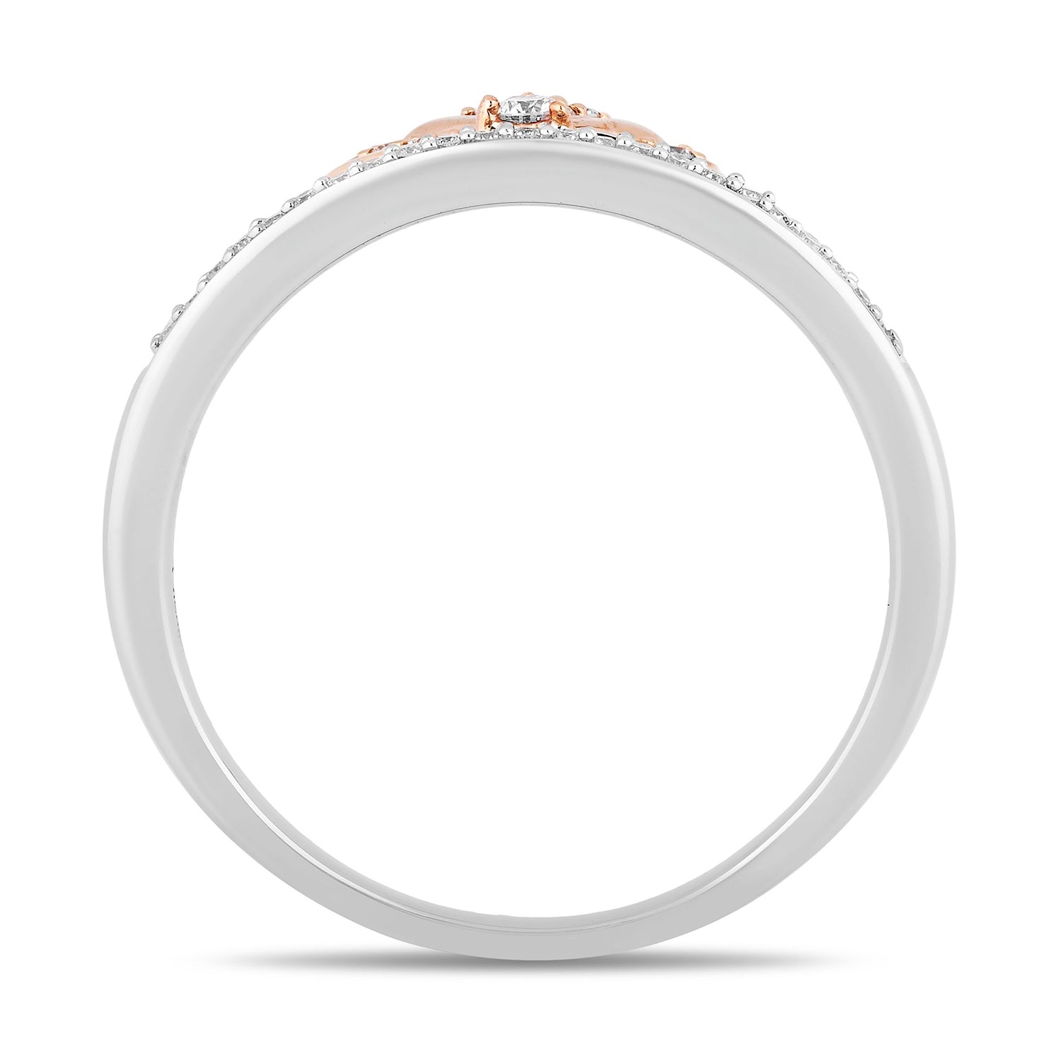 Disney Ariel Inspired Tiara Ring 10K Rose Gold 1/6 CTTW View 1