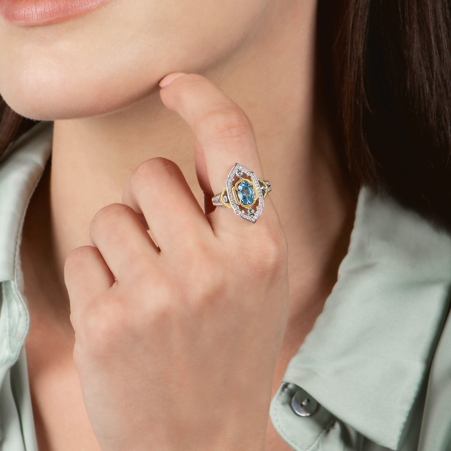 blue topaz silver rings, blue topaz engagement ring, topaz price, topaz  rings white gold, topaz stone price, sky blue topaz – CLARA