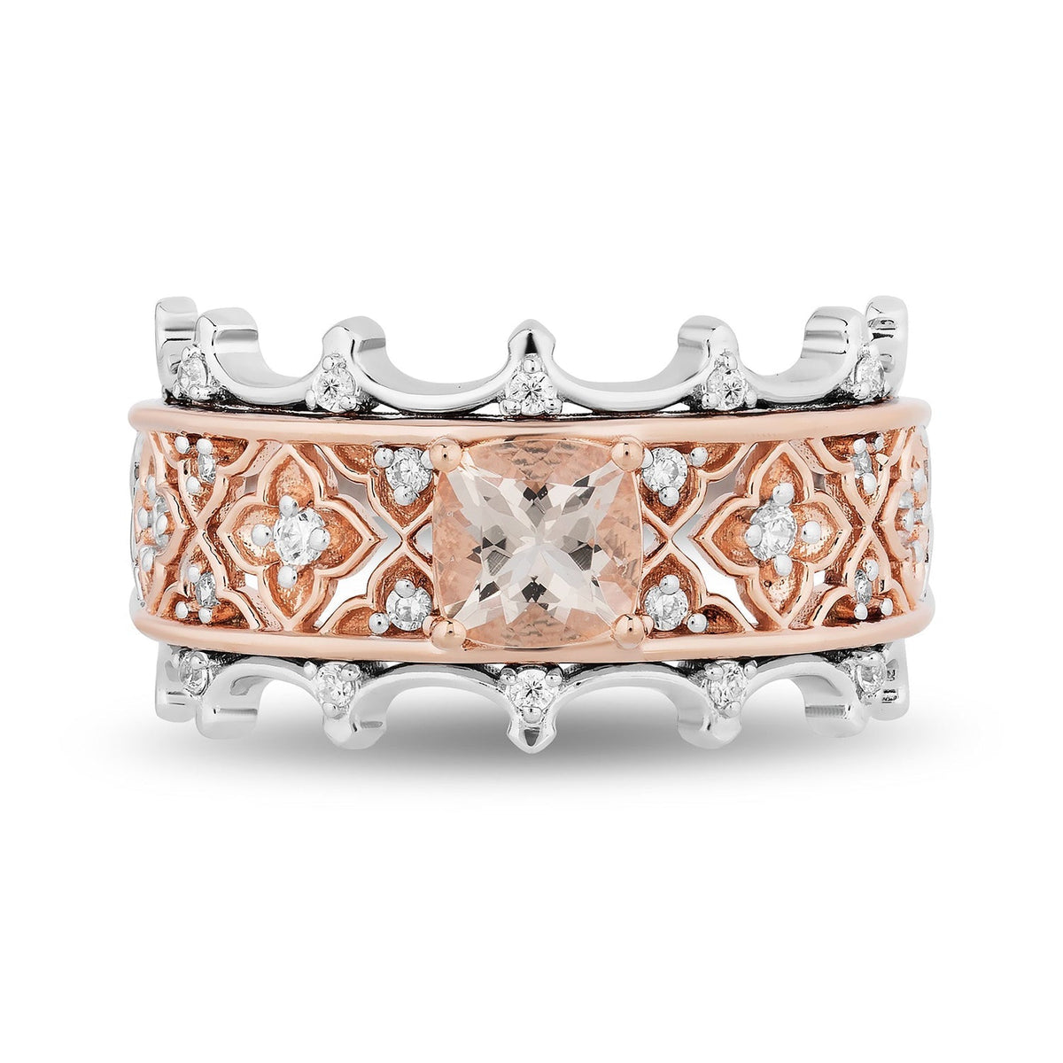 Disney Aurora Inspired Diamond and Morganite Aurora Engagement Ring in ...