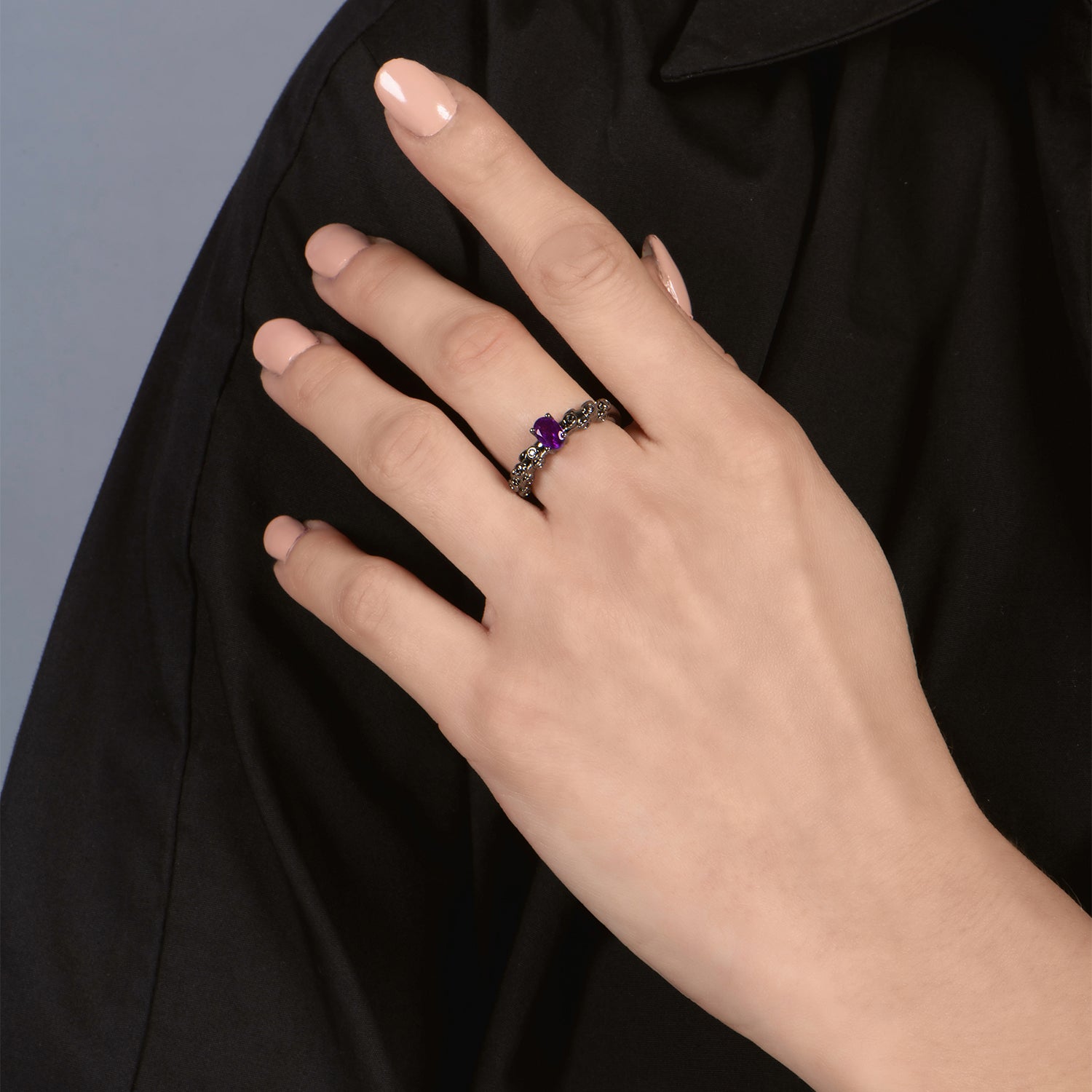 Black Amethyst, Diamond Rings | QP Jewellers