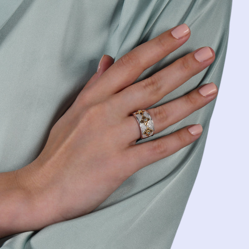 Disney Jasmine Inspired Diamond & Swiss Blue Sapphire Ring in 10K