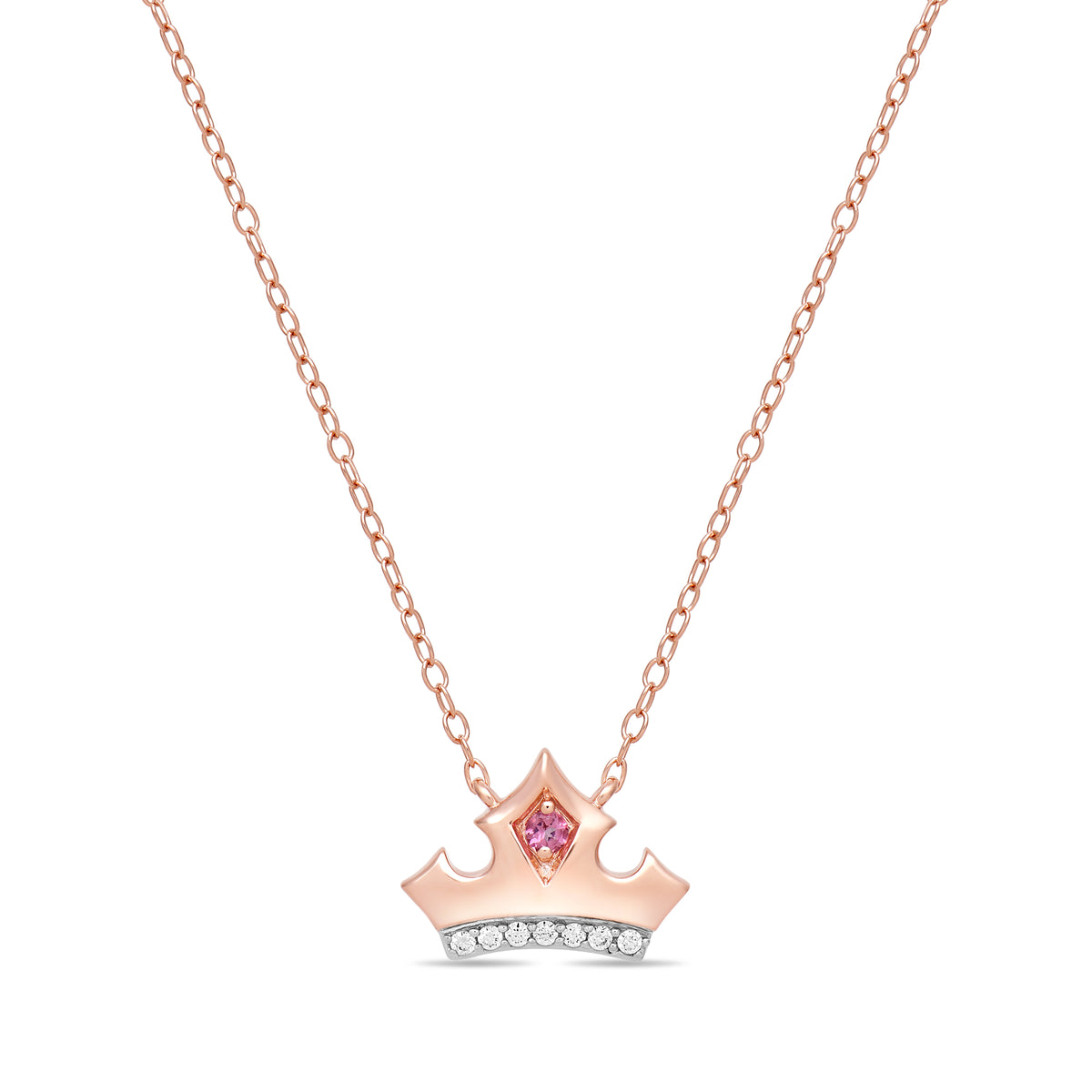 Disney Aurora Inspired Diamond Pendant 10K Rose Gold | Enchanted Disney  Fine Jewelry
