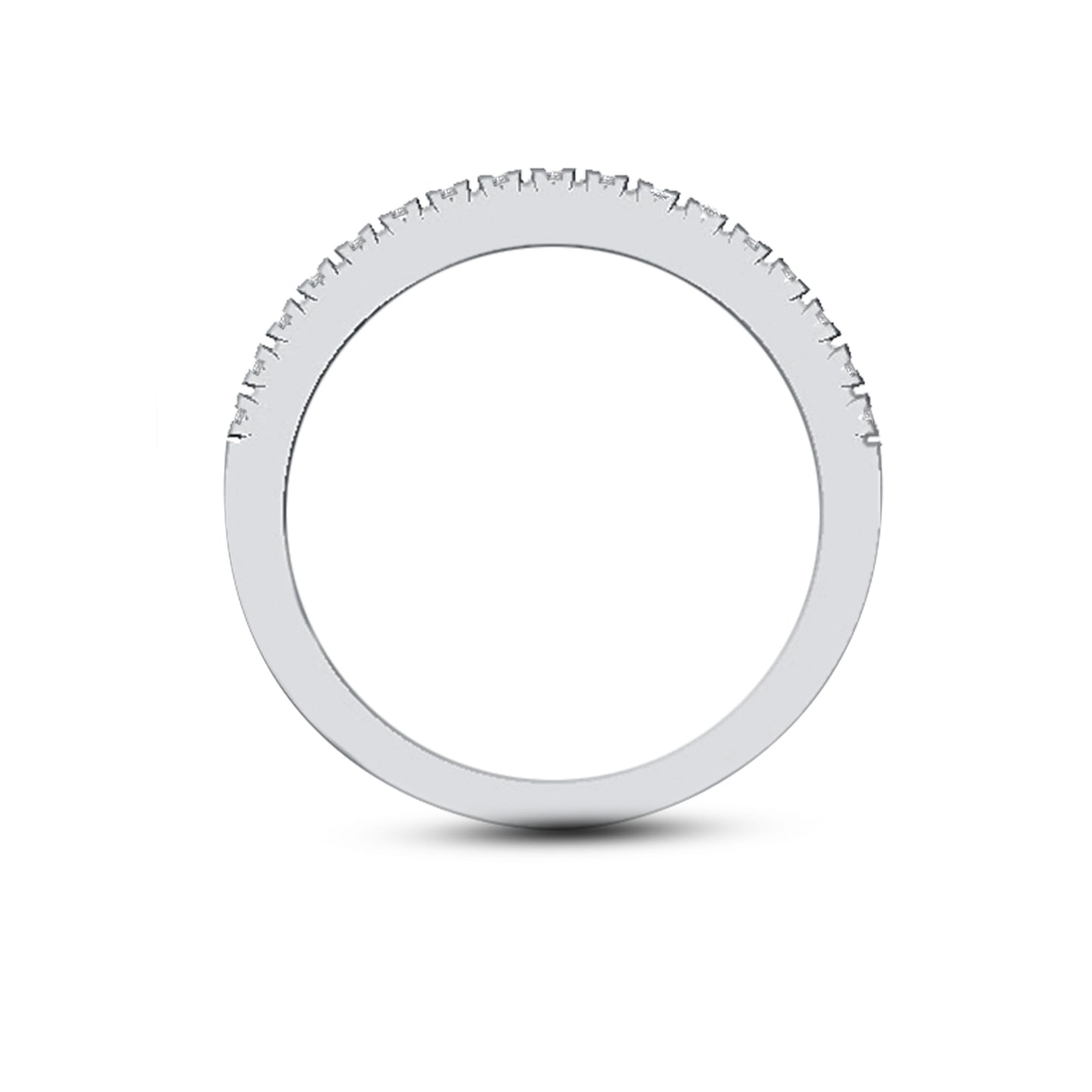 Disney Belle Inspired Diamond Wedding Band Ring 14K White Gold 1/4 CTTW View 1