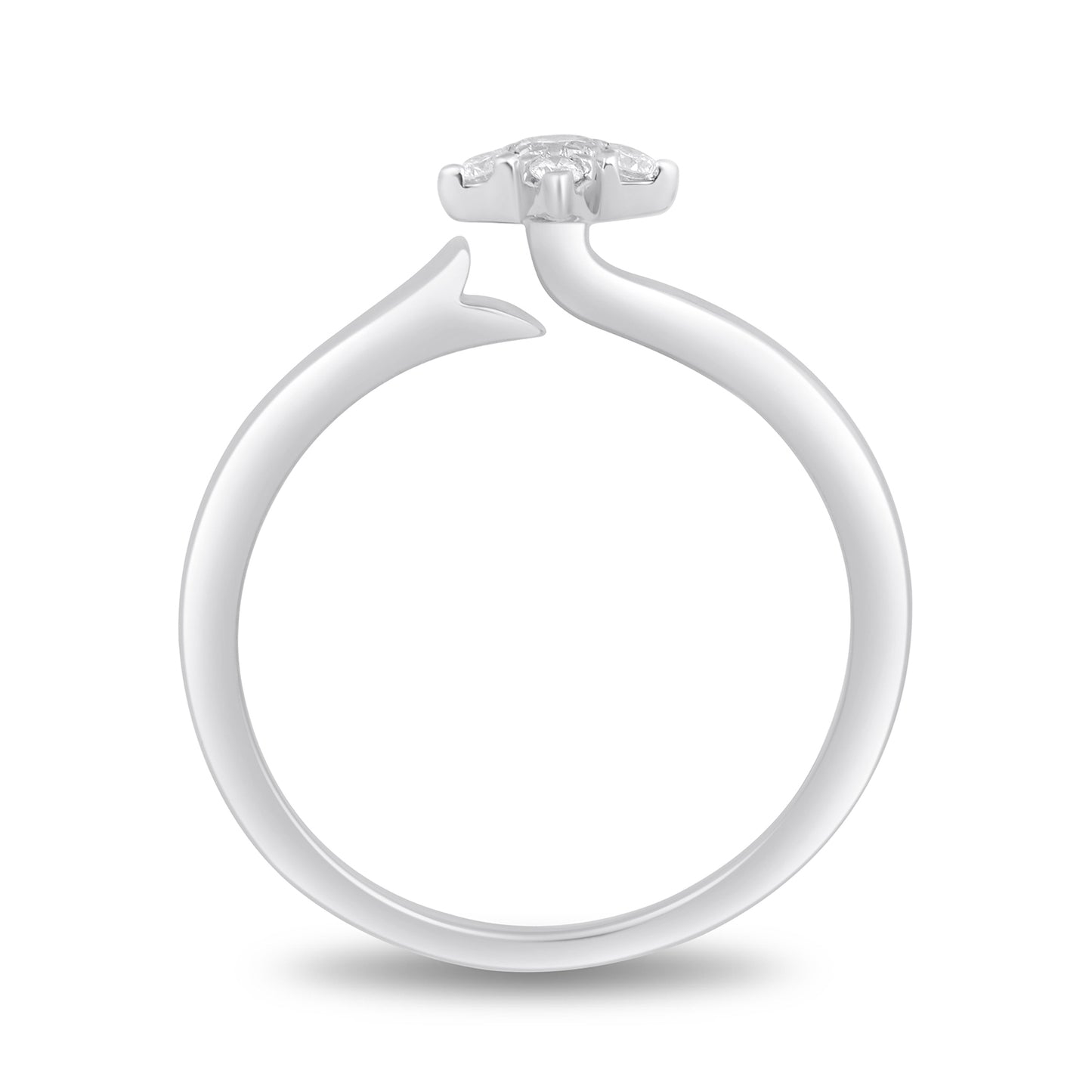 Enchanted Disney Fine Jewelry Sterling Silver with 1/6 CTTW Tinker Bell Promise Ring