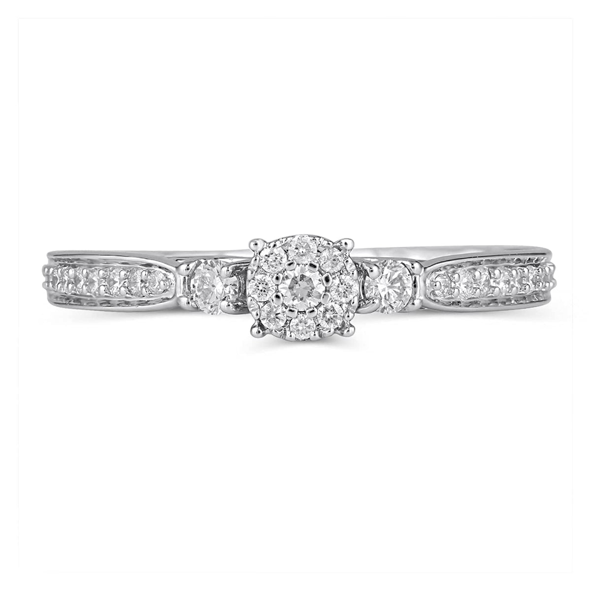 Disney Cinderella Inspired Diamond & London Blue Topaz Promise Ring in ...