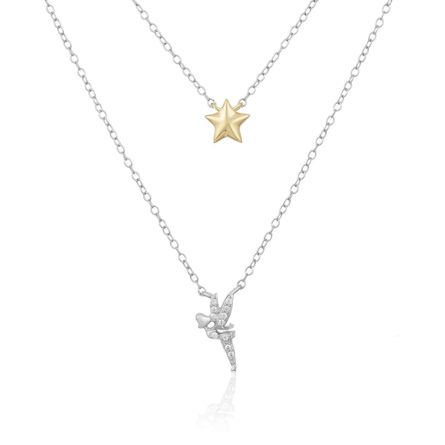 Disney Tinker Bell Inspired Fairy Diamond Necklace 1/20 CTTW View 1