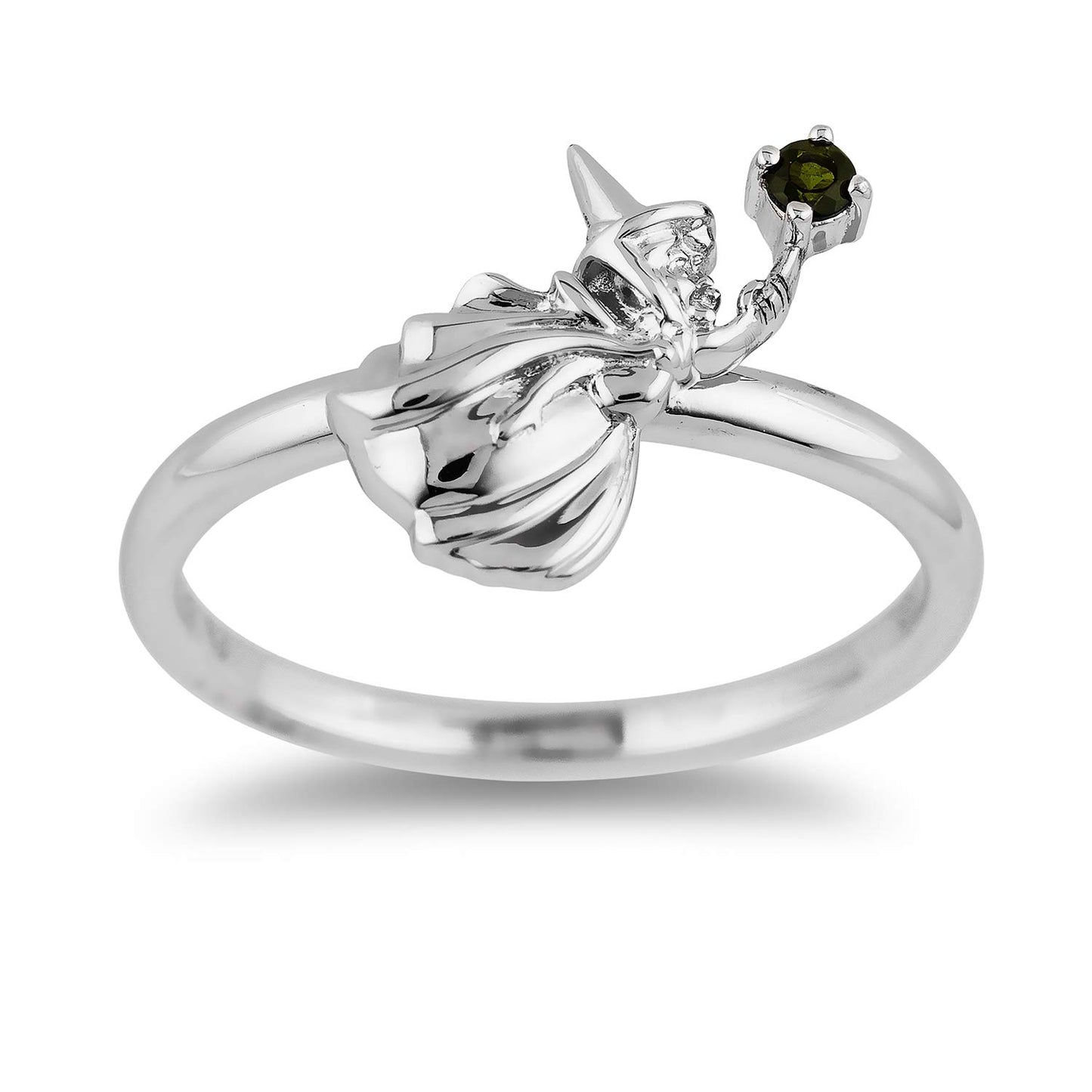 Enchanted Disney Fine Jewelry Sterling Silver Green Tourmaline Aurora Fauna Fairy Ring