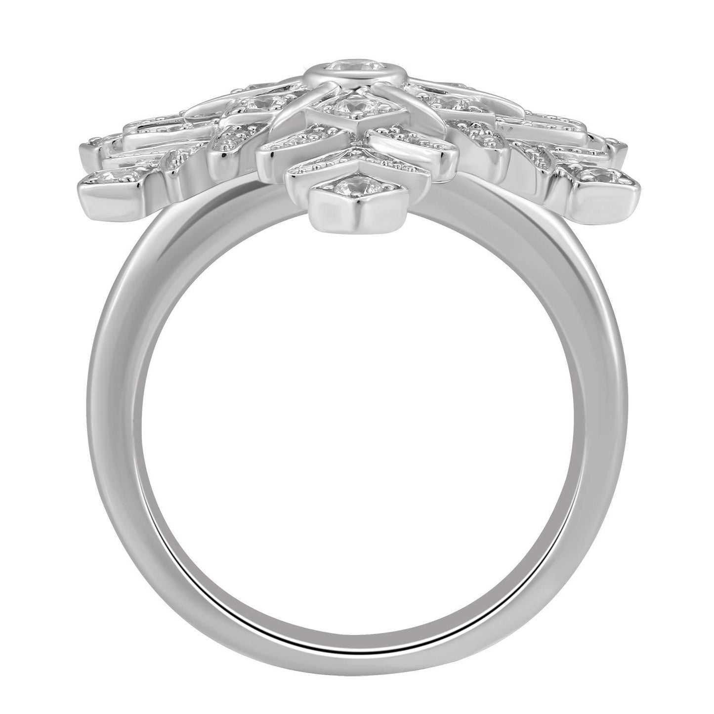Enchanted Disney Fine Jewelry 14K White Gold with 1/2 CTTW Elsa Snowflake Ring