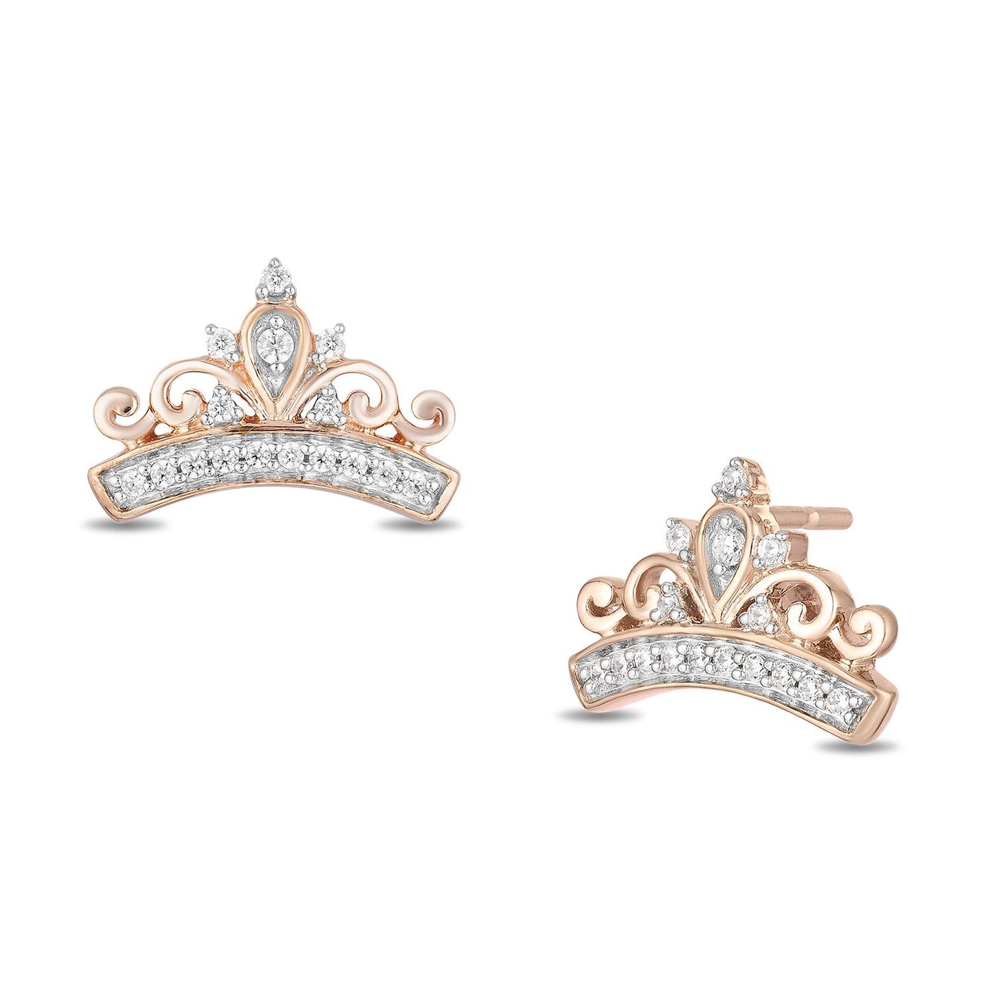 Disney Majestic Inspired Fashion Diamond Earrings 1/10 CTTW View 1