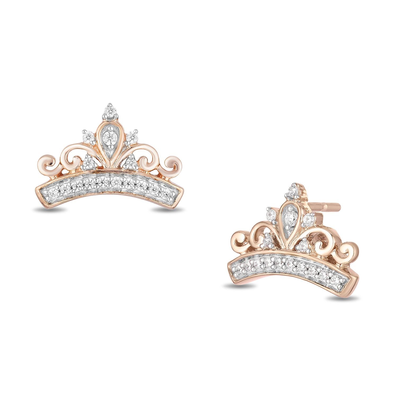 Disney Majestic Inspired Fashion Diamond Earrings 1/10 CTTW View 1