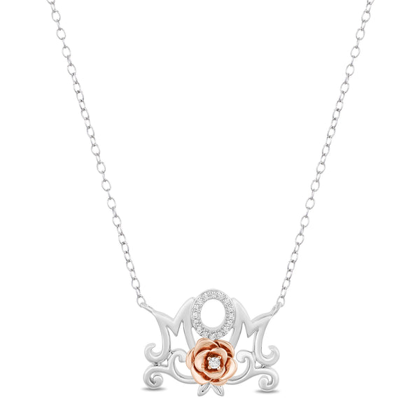 アクセサリー Disney Princess Belle Necklace Disney Belle Inspired Necklace in 14K Rose Gold Over