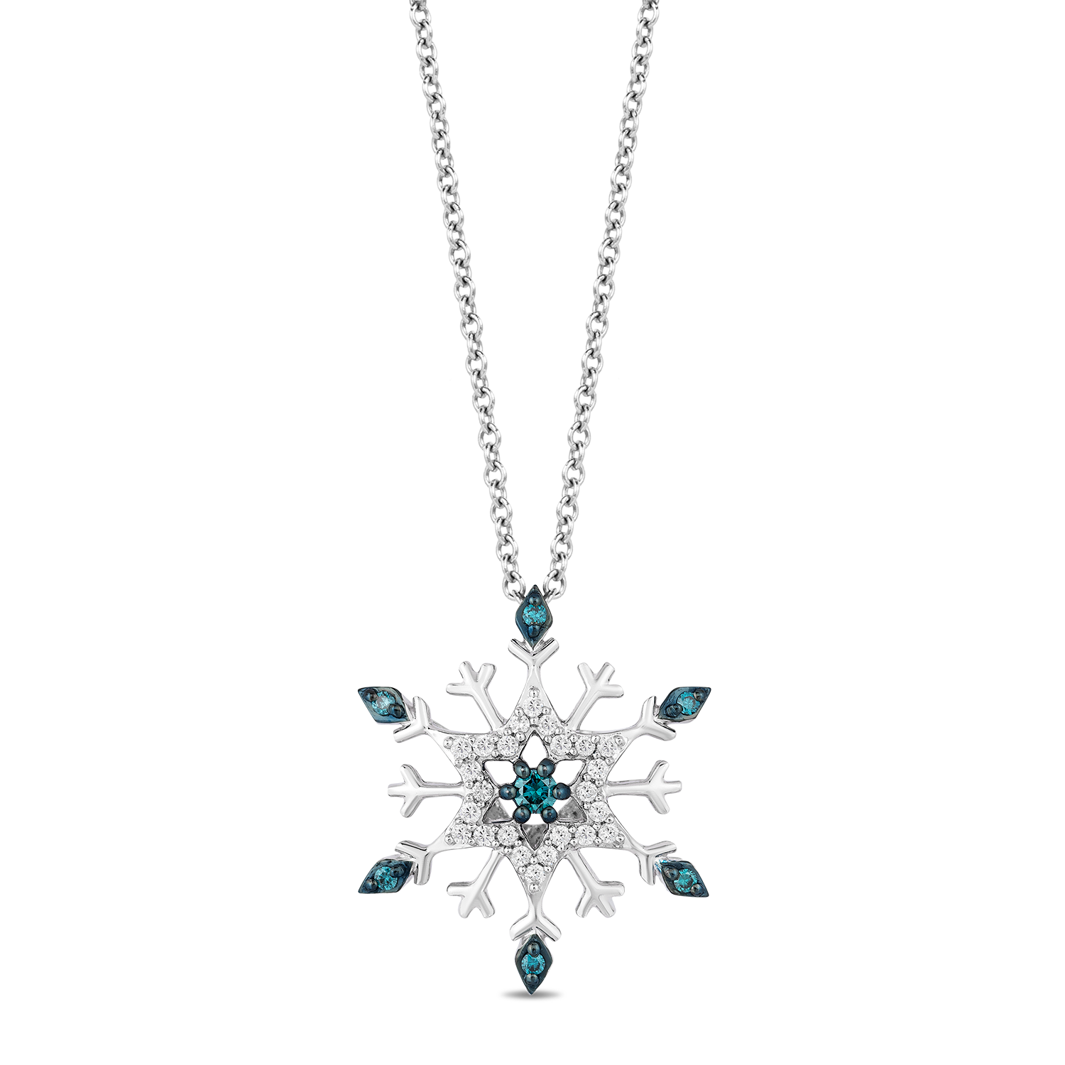 White gold Aqua Blue Spinel & Diamond Necklace – Identity Diamonds