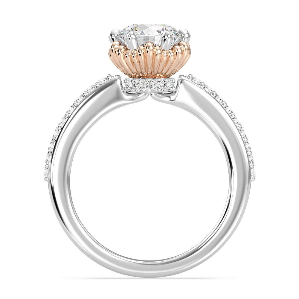Enchanted Star Lab Grown Diamond 14K Gold Ariel Seashell Basket Engagement Ring
