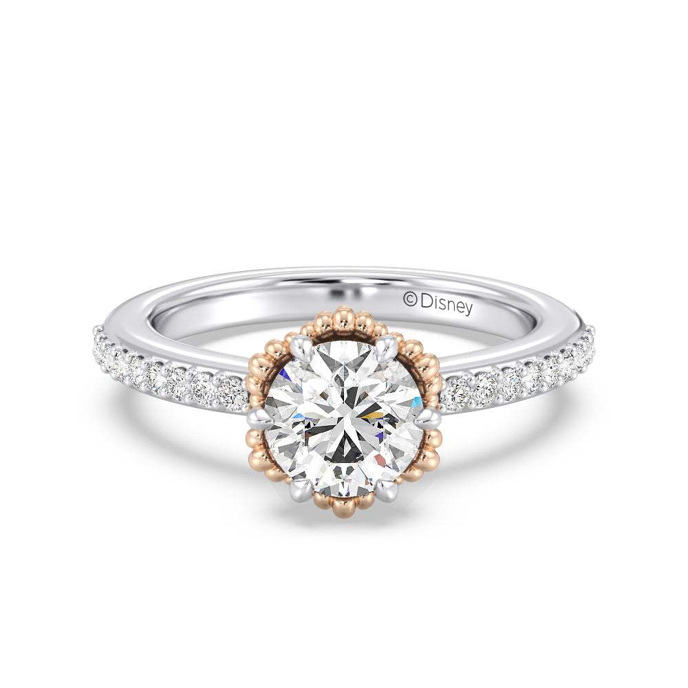 Enchanted Star Lab Grown Diamond 14K Gold Ariel Seashell Basket Engagement Ring