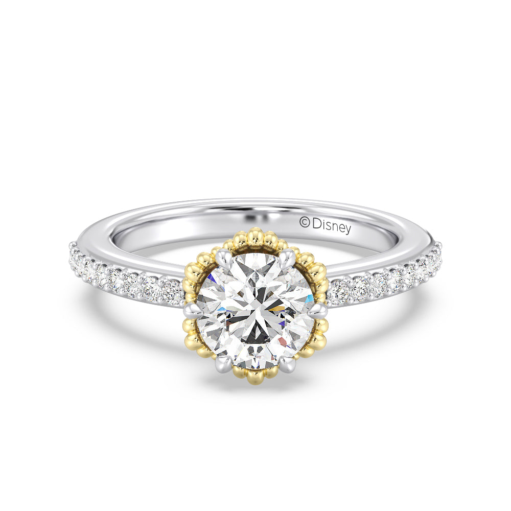 Enchanted Star Lab Grown Diamond 14K Gold Ariel Seashell Basket Engagement Ring
