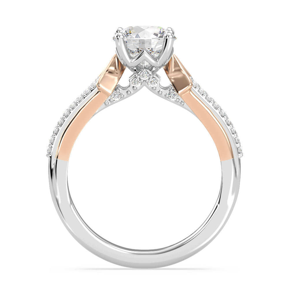 Enchanted Star Lab Grown Diamond 14K Gold Aurora Split Shank Engagement Ring