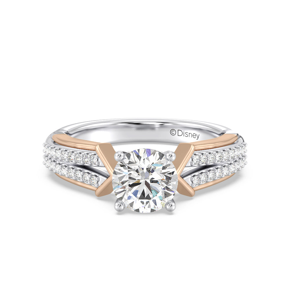 Enchanted Star Lab Grown Diamond 14K Gold Aurora Split Shank Engagement Ring