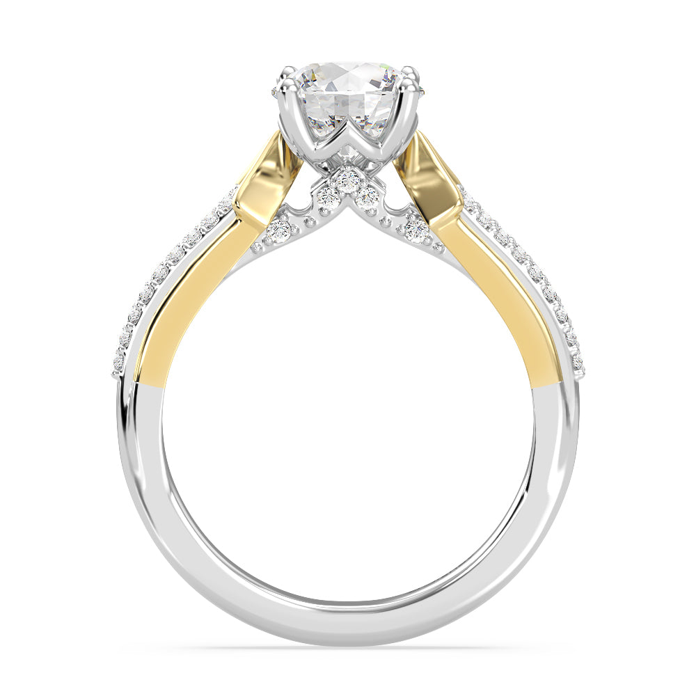 Enchanted Star Lab Grown Diamond 14K Gold Aurora Split Shank Engagement Ring