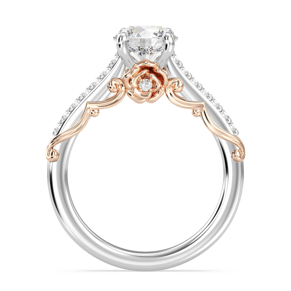Enchanted Star Lab Grown Diamond 14K Gold Belle Rose Engagement Ring