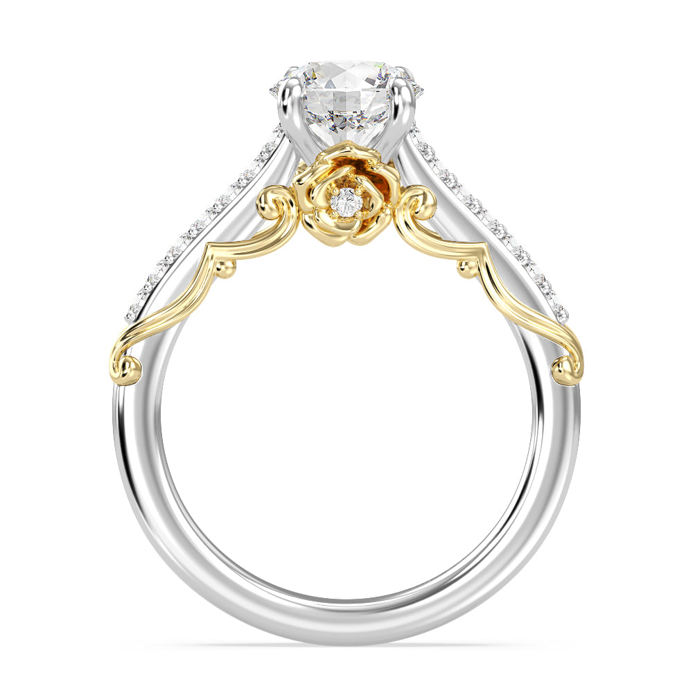 Enchanted Star Lab Grown Diamond 14K Gold Belle Rose Engagement Ring