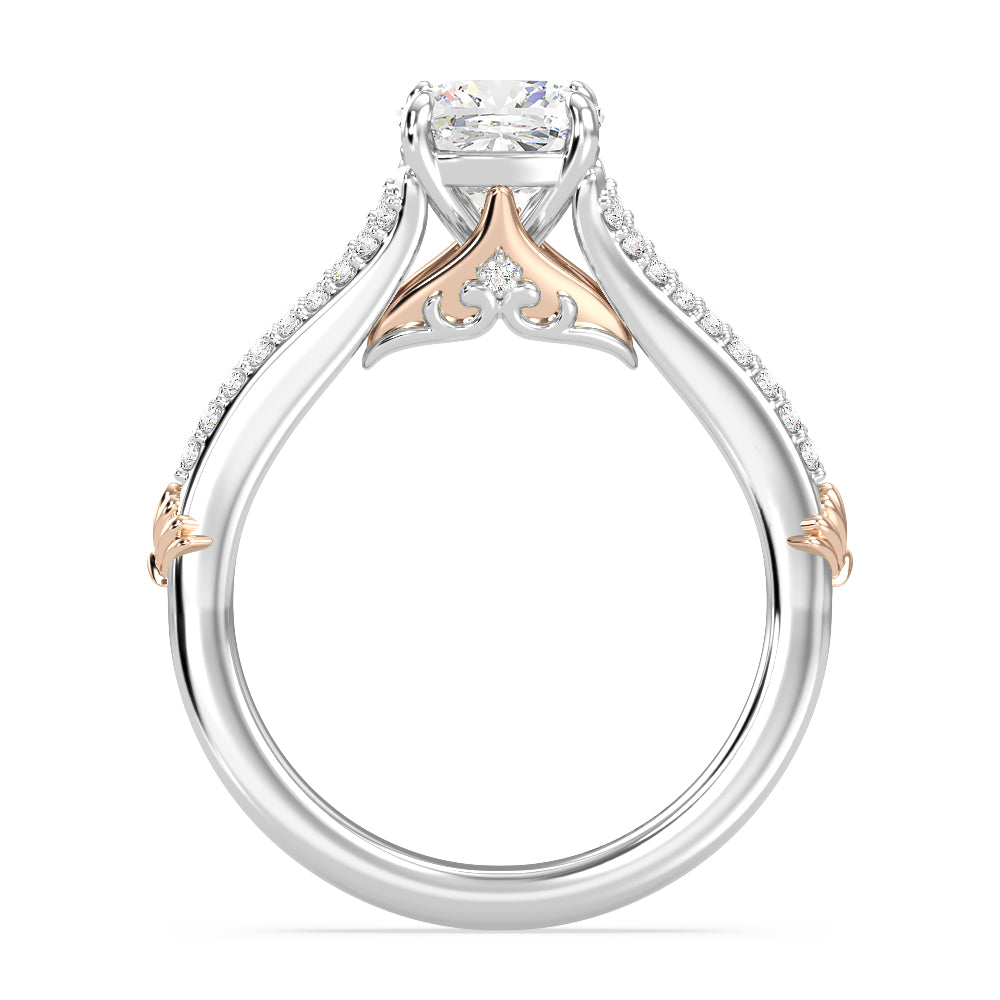 Enchanted Star Lab Grown Diamond 14K Gold Ariel Mermaid Fin Engagement Ring