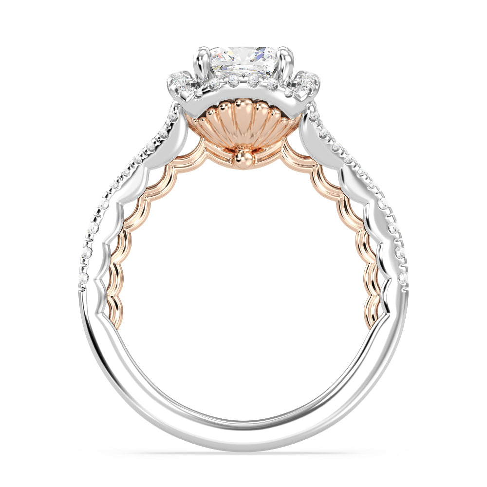 Enchanted Star Lab Grown Diamond 14K Gold Ariel Halo Engagement Ring