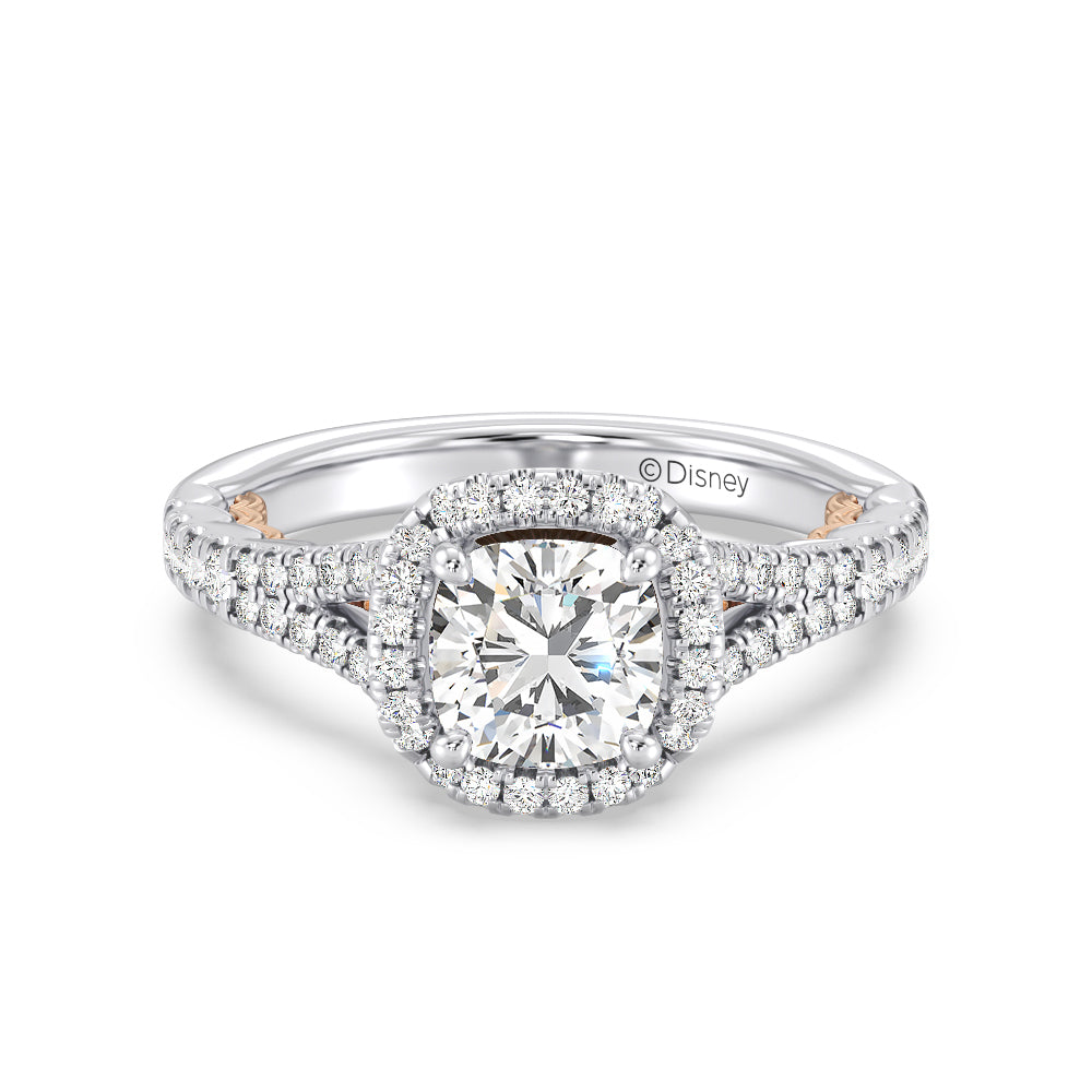 Enchanted Star Lab Grown Diamond 14K Gold Ariel Halo Engagement Ring