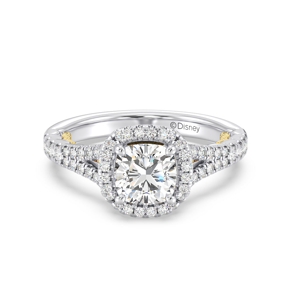 Enchanted Star Lab Grown Diamond 14K Gold Ariel Halo Engagement Ring