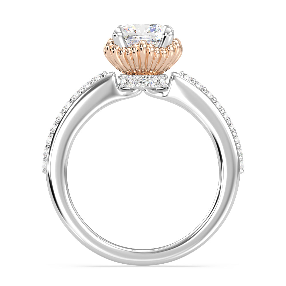 Enchanted Star Lab Grown Diamond 14K Gold Ariel Seashell Basket Engagement Ring