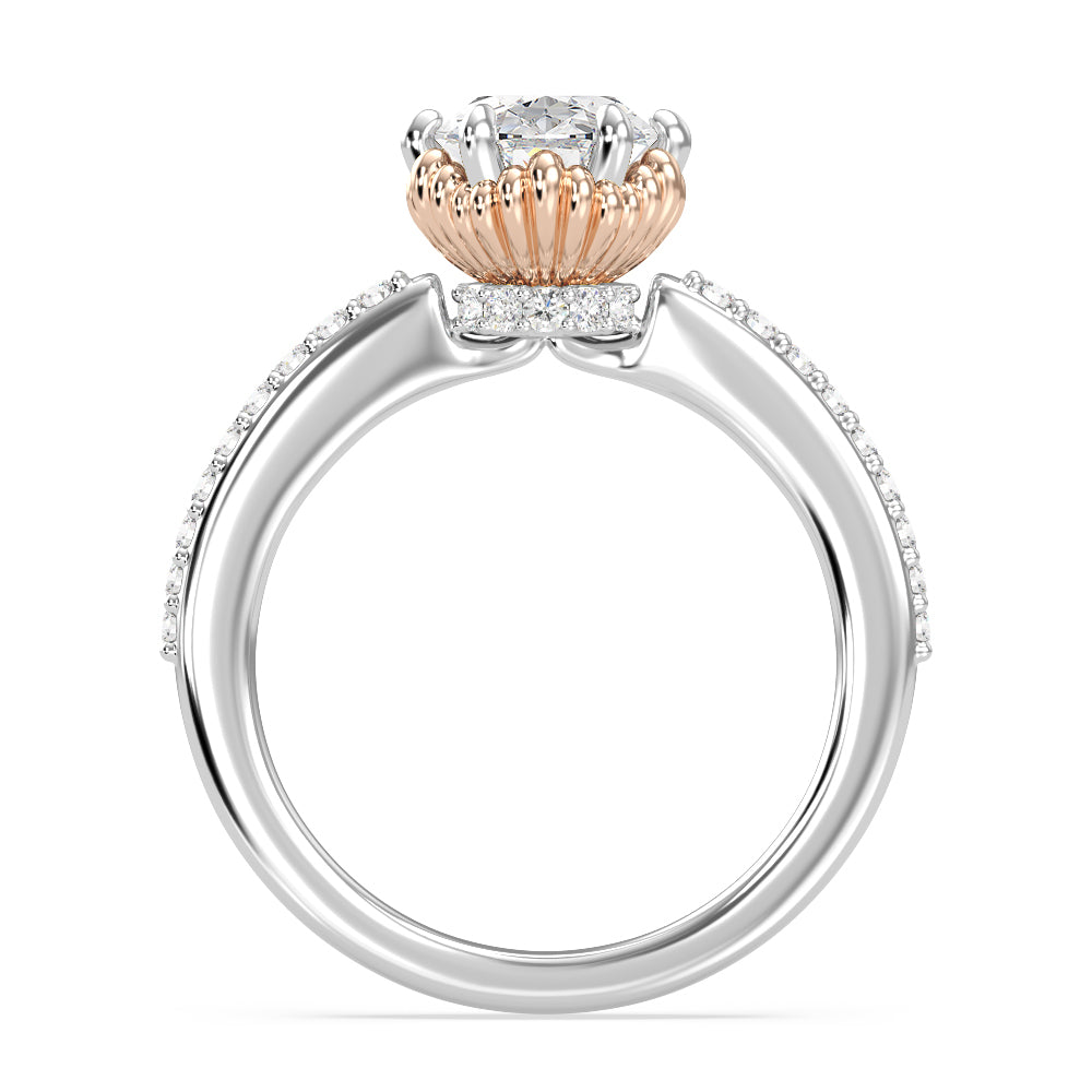Enchanted Star Lab Grown Diamond 14K Gold Ariel Seashell Basket Engagement Ring