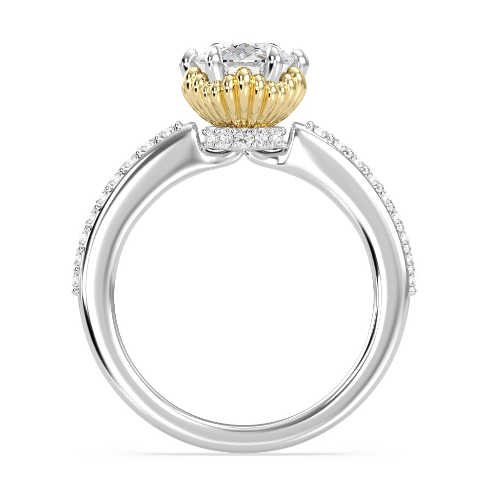 Enchanted Star Lab Grown Diamond 14K Gold Ariel Seashell Basket Engagement Ring