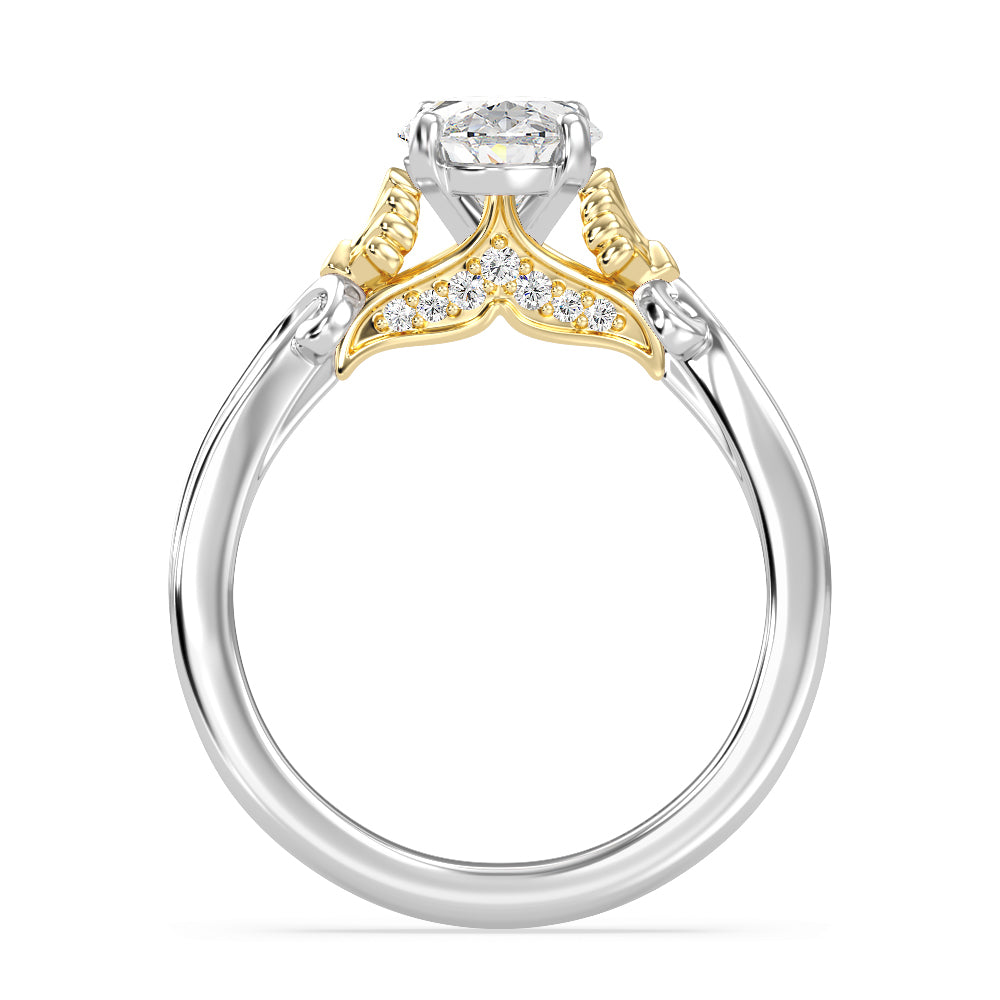 Enchanted Star Lab Grown Diamond 14K Gold Ariel Mermaid Engagement Ring