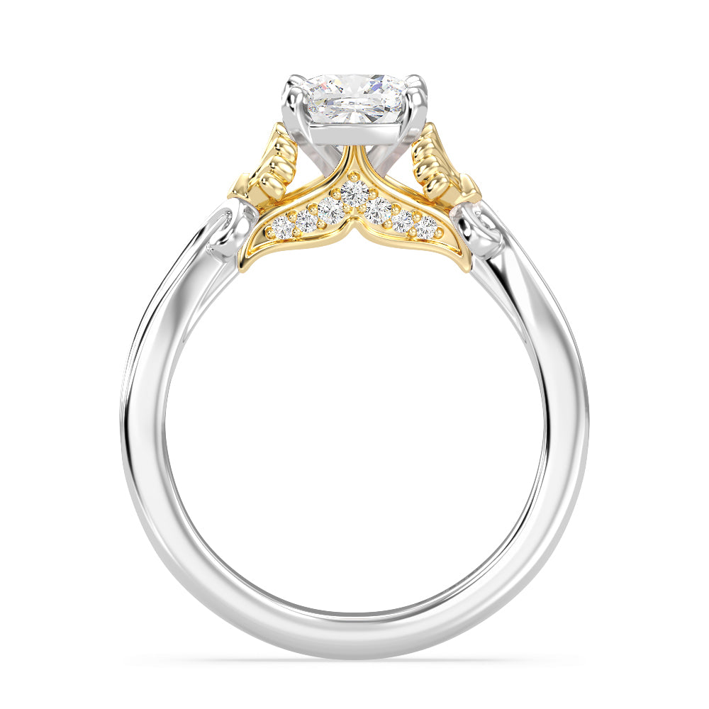 Enchanted Star Lab Grown Diamond 14K Gold Ariel Mermaid Engagement Ring