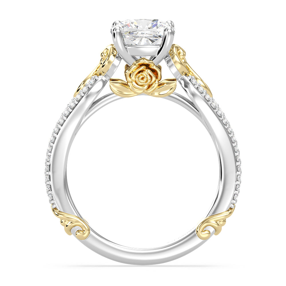 Enchanted Star Lab Grown Diamond 14K Gold Belle Vintage Engagement Rin ...