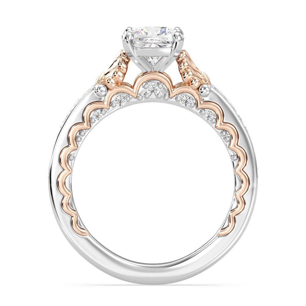 Enchanted Star Lab Grown Diamond 14K Gold Ariel Two-Tone In-Lay Engagement Ring