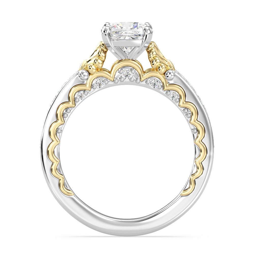 Enchanted Star Lab Grown Diamond 14K Gold Ariel Two-Tone In-Lay Engagement Ring