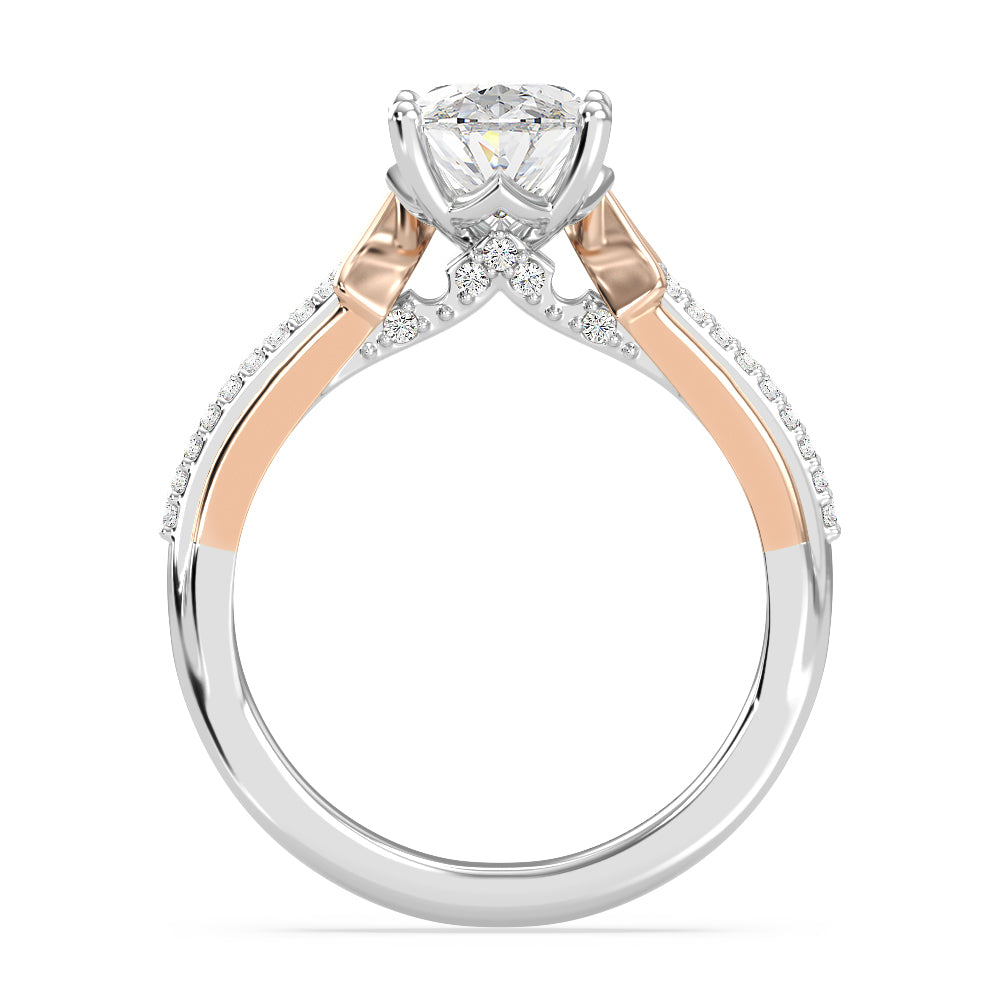 Enchanted Star Lab Grown Diamond 14K Gold Aurora Split Shank Engagement Ring