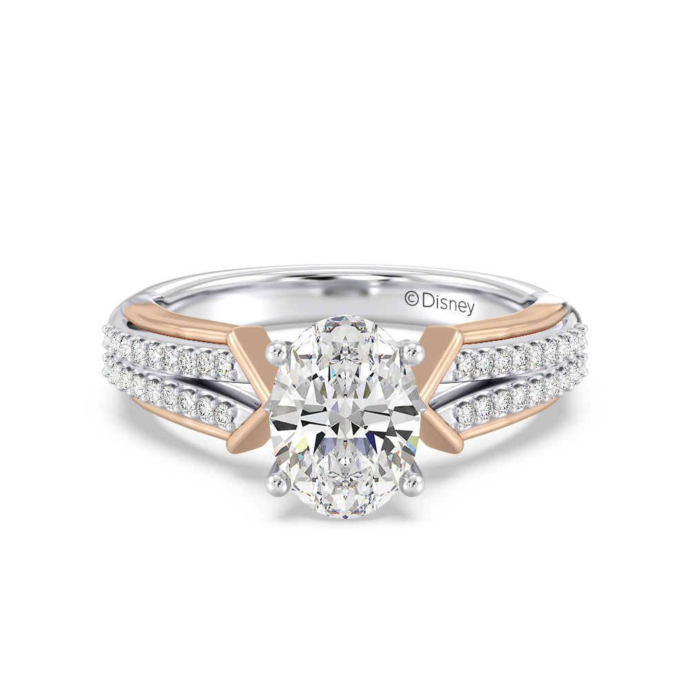 Enchanted Star Lab Grown Diamond 14K Gold Aurora Split Shank Engagement Ring