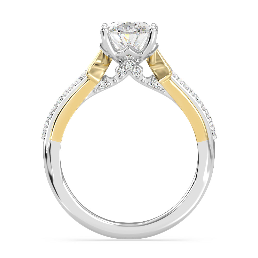 Enchanted Star Lab Grown Diamond 14K Gold Aurora Split Shank Engagement Ring