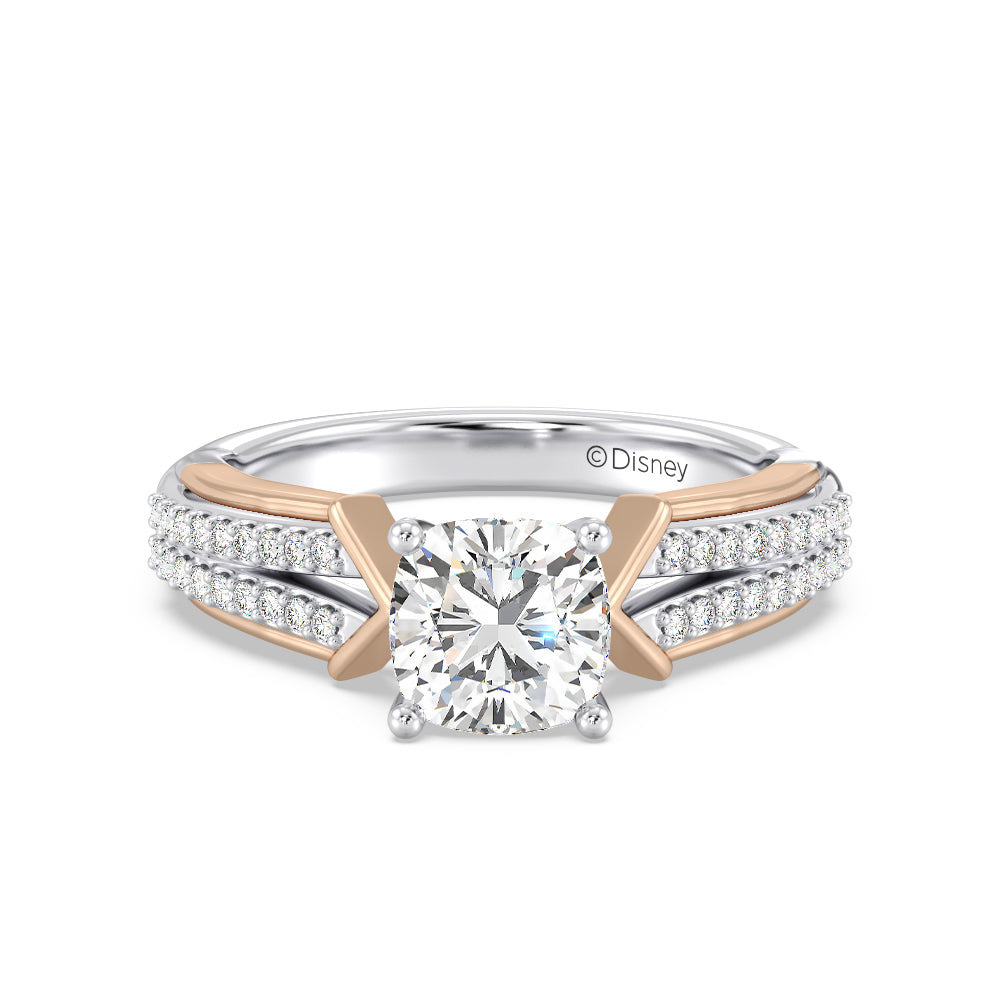Enchanted Star Lab Grown Diamond 14K Gold Aurora Split Shank Engagement Ring
