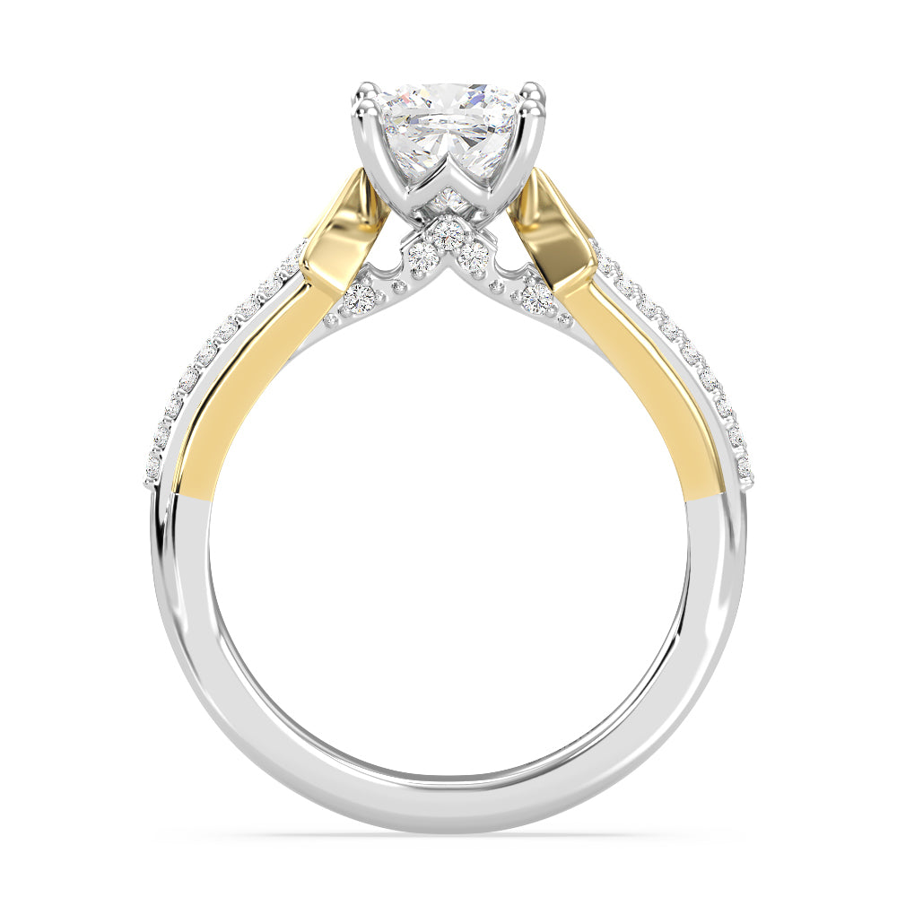 Enchanted Star Lab Grown Diamond 14K Gold Aurora Split Shank Engagement Ring