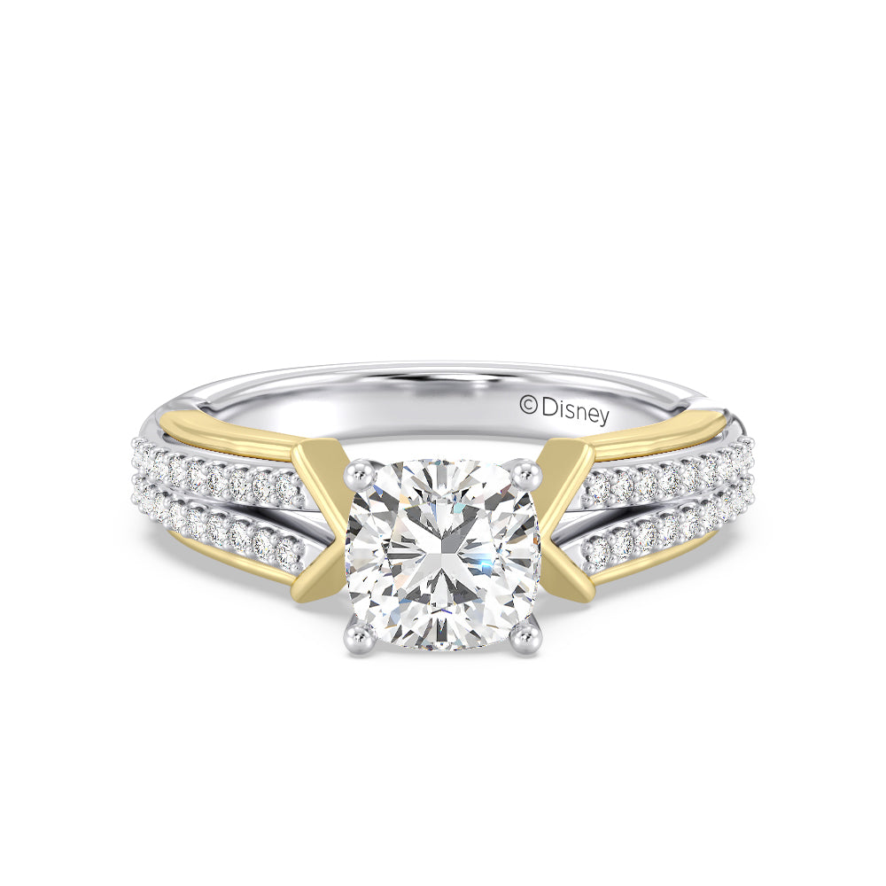 Enchanted Star Lab Grown Diamond 14K Gold Aurora Split Shank Engagement Ring