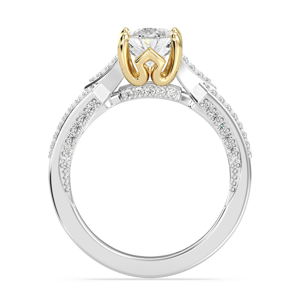 Enchanted Star Lab Grown Diamond 14K Gold Aurora Crown Engagement Ring