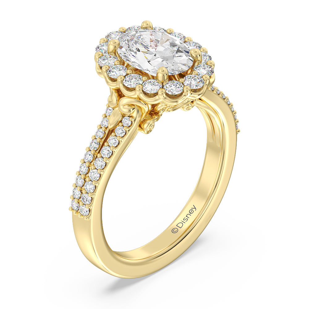 Enchanted Star Lab Grown Diamond Cinderella Split Shank Halo Engagemen